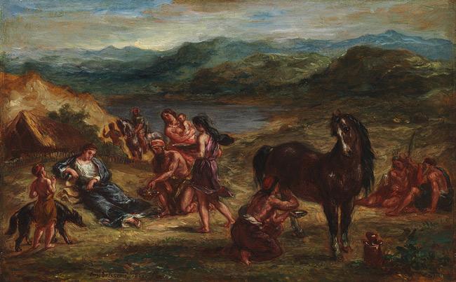 Eugene Delacroix Ovid among the Scythians France oil painting art